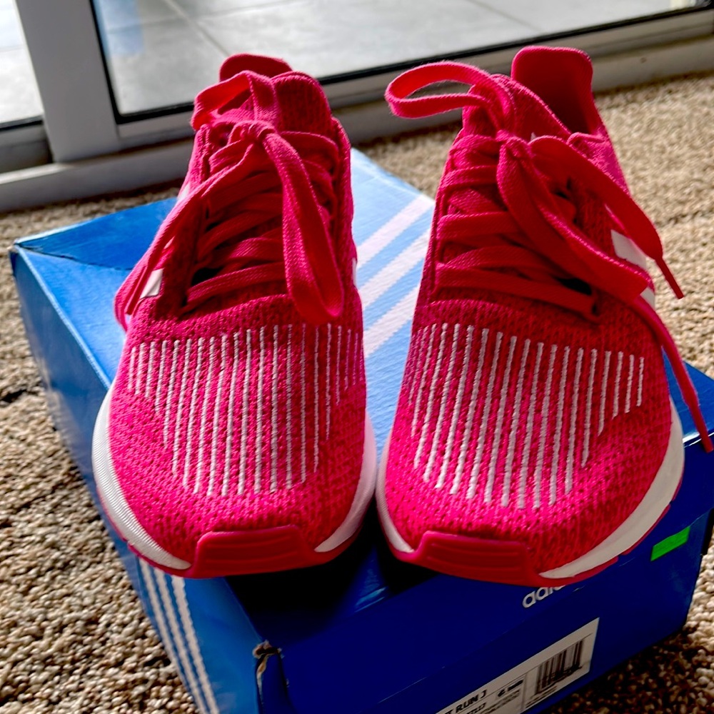 Adidas kids pink sneakers